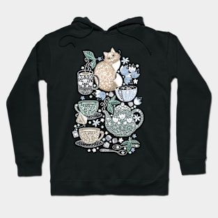 Cup of Tea with a Coffee Cat Hoodie